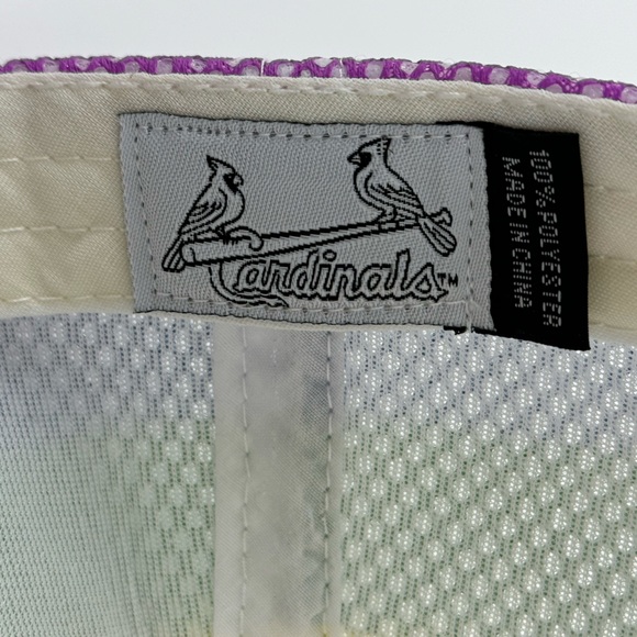 St. Louis Cardinals Gray Rainbow Mesh Back, Adjustable Vented Pride Unisex Cap - Picture 8 of 8